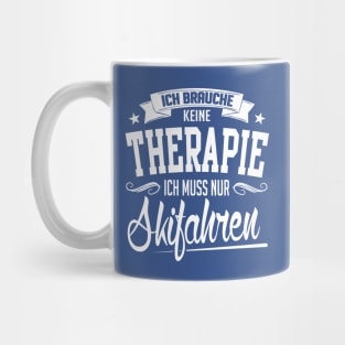 Ich muss nur skifahren (white) Mug